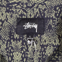 Load image into Gallery viewer, Stussy Python Snakeskin Print Shirt Large Green Black Skater Streetwear
