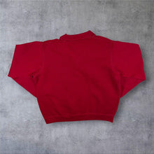 Load image into Gallery viewer, Vintage EWM Classic Red Embroidered Floral Flower Collared Sweatshirt
