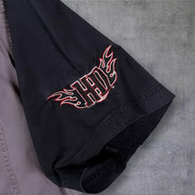 Load image into Gallery viewer, Harley Davidson MotorClothes Mechanic Shirt Mens L Grey Black Flame Embroidered
