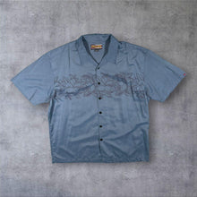 Load image into Gallery viewer, Vintage Quiksilver Hawaiian Boardriding Shirt XXL Blue Hibiscus 90s Surf Aloha
