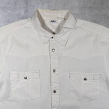 Load image into Gallery viewer, Vintage John Baner Cowboy Western Classic White Short Sleeve Popper Shirt
