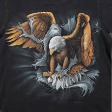 Load image into Gallery viewer, Early 00s J.I. Bald Eagle T Shirt S Black Double Sided Y2K Animal Graphic Tee

