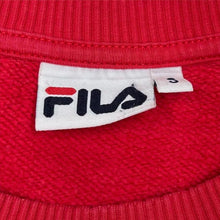Load image into Gallery viewer, FILA Heritage Sweatshirt Red White Navy Big Logo Colour Block Crewneck Retro
