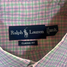 Load image into Gallery viewer, Vintage Ralph Lauren "Classic Fit" Baby Pink Check Long Sleeve Button-Up Cotton Shirt

