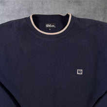 Load image into Gallery viewer, Early 00's Wilson Embroidered Mini Logo Navy Blue Golf Lined Sweatshirt
