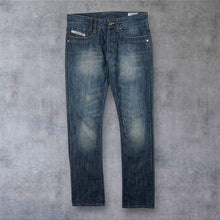 Load image into Gallery viewer, Diesel Safado 008E7 Jeans Mens W30 L32 Blue Distressed Slim Straight Y2K
