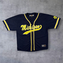 Load image into Gallery viewer, Vintage 90s Michigan Wolverines Tank Baseball Jersey L NCAA Made in Russia
