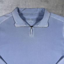 Load image into Gallery viewer, Chatham Washed Blue Quarter Zip Sweatshirt XL Nautical Preppy Coastal Pullover

