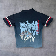 Load image into Gallery viewer, Early 00's WXY "Gang Control" Y2K Hip Hop Graphic Blue Polyester Shirt
