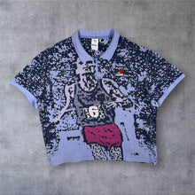 Load image into Gallery viewer, PUMA x Butter Goods Marathon Polo XL Mineral Blue Jacquard Knit Skate Streetwear
