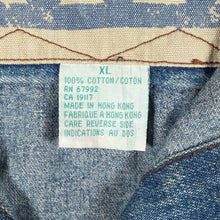 Load image into Gallery viewer, Vintage 90's Segrets Sun Prints Suede Effect Collar Blue Denim Barn Chore Jacket
