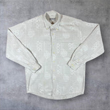 Load image into Gallery viewer, Vintage Tom Tailor Sportswear Cream Patterned Long Sleeve Button-Up Flannel Shirt
