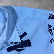 Load image into Gallery viewer, Early 00's Southpole Hip Hop Y2K Laughing Buddha Graphic Blue Short Sleeve Shirt
