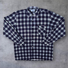 Load image into Gallery viewer, Vintage Huihuan Black White Grey Red Plaid Check Cotton Long Sleeve Flannel Shirt
