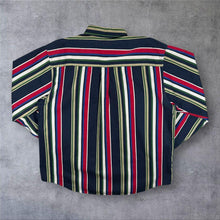 Load image into Gallery viewer, Vintage Trader Bay Bold Multi Striped Long Sleeve Cotton Button-Down Shirt
