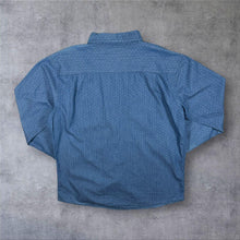 Load image into Gallery viewer, LEE Micro Patterned Blue Cotton Long Sleeve Button-Down Shirt
