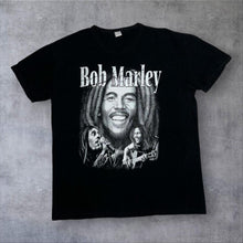 Load image into Gallery viewer, Early 00’s Bob Marley Rasta Reggae Music Tribute Graphic Black T-Shirt
