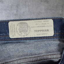 Load image into Gallery viewer, Diesel Tepphar Jeans Mens W32 Blue Slim Carrot Tapered Distressed Denim
