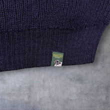Load image into Gallery viewer, Glencroft Wool Jumper Mens Large Navy Chunky Knit Countrywear British
