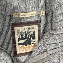 Load image into Gallery viewer, Mantaray Cable Knit Style Merino Wool Grey 1/4 Zip Knit Jumper
