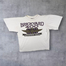 Load image into Gallery viewer, Vintage Delta "Brickyard 400" Inaugural Race Nascar White Single Stitch T-Shirt
