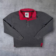 Load image into Gallery viewer, Lazy Jacks Classic Dark Grey Red 1/4 Zip Pullover Sweatshirt
