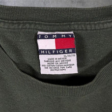 Load image into Gallery viewer, Vintage Tommy Hilfiger Embroidered Mini Crest Logo Faded Green Cotton T-Shirt
