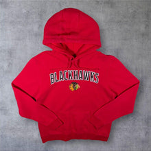 Load image into Gallery viewer, NHL Chicago Blackhawks Ice Hockey Spellout Graphic Red Hoodie
