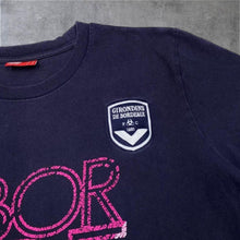 Load image into Gallery viewer, Puma Bordeaux Ligue 1 Football Spellout Graphic Faded Blue T-Shirt
