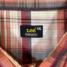 Load image into Gallery viewer, Lee XXL XL Western Shirt Mens Plaid Pearl Snap Cowboy Short Sleeve Rodeo
