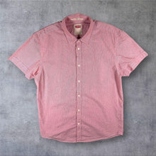 Load image into Gallery viewer, Levi's Red Tab Shirt Mens Large Red Micro Stripe Standard Fit Short Sleeve L

