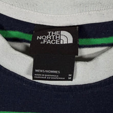 Load image into Gallery viewer, TNF The North Face Mini Logo Navy Blue Green White Striped Cotton T-Shirt
