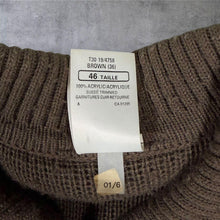 Load image into Gallery viewer, Vintage St Michael M&amp;S Brown Suede Trim Zip Cardigan 36 Small Made in UK 70s
