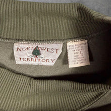 Load image into Gallery viewer, Vintage 90s Northwest Territory Eagle Wildlife Sweatshirt Large Khaki Olive Green
