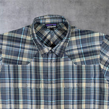Load image into Gallery viewer, Patagonia Bandito Shirt Mens L Blue Plaid Western Snap STY54025 SP18
