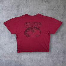 Load image into Gallery viewer, Harley Davidson "Orlando" USA Biker Tourist Spellout Graphic Burgundy T-Shirt
