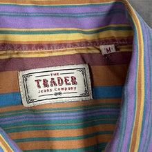 Load image into Gallery viewer, Vintage Trader Jeans Co Striped Shirt M Multicolour 90s Retro Short Sleeve
