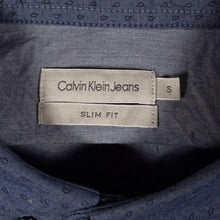 Load image into Gallery viewer, CK Calvin Klein Jeans Blue Patterned Long Sleeve Button-Down Cotton Shirt
