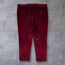 Load image into Gallery viewer, Gurteen 1784 Bold Red Corduroy Cord Straight Leg Trousers
