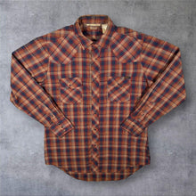 Load image into Gallery viewer, Vintage Sears Western Wear "Tall Size" Cowboy Multi Check Long Sleeve Popper Shirt
