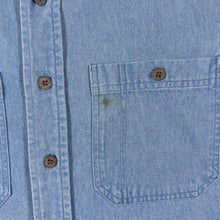 Load image into Gallery viewer, Vintage 90s Harley Davidson Denim Shirt XL Big Back Graphic Motorcycle Biker
