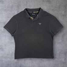 Load image into Gallery viewer, Barbour Mens Polo Shirt XXL XL Grey Faded Tartan Trim Cotton Pique Logo 2XL
