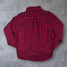 Load image into Gallery viewer, Timberland "Slim Fit" Red Black Check Cotton Long Sleeve Button-Down Shirt
