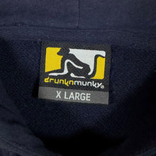 Load image into Gallery viewer, Vintage Y2K DrunknMunky Hoodie XL Navy Multicolour Logo 00s Skate Streetwear
