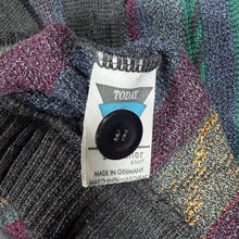 Load image into Gallery viewer, Vintage Bache Cardigan L XL Geometric Wool Blend Germany 80s 90s Grandpa Knit
