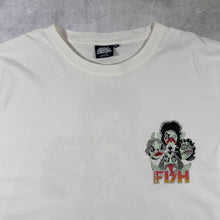Load image into Gallery viewer, Weird Fish Band Parody Cartoon Spellout Graphic White Cotton T-Shirt
