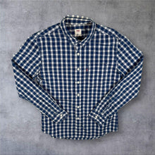 Load image into Gallery viewer, Levi's "Slim" Blue White Plaid Check Long Sleeve Shirt

