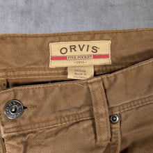 Load image into Gallery viewer, Orvis "Five Pocket" Brown Classic Straight Leg Regular Fit Cotton Jeans
