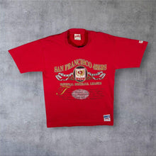 Load image into Gallery viewer, Vintage 90's Nutmeg Mills NFL San Franciso 49ers Football Red Cotton T-Shirt
