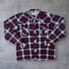 Load image into Gallery viewer, Vintage 80s Friendship Chinese Workwear Flannel Shirt 40 L Red Plaid Check
